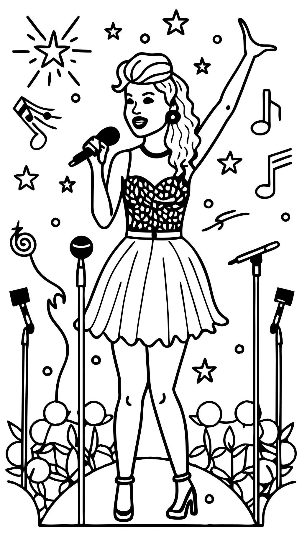 taylor swift coloring page